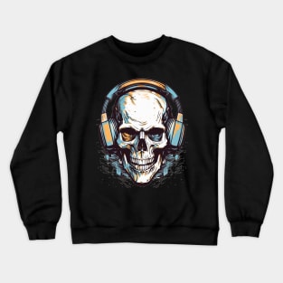 Skull with headphones Crewneck Sweatshirt